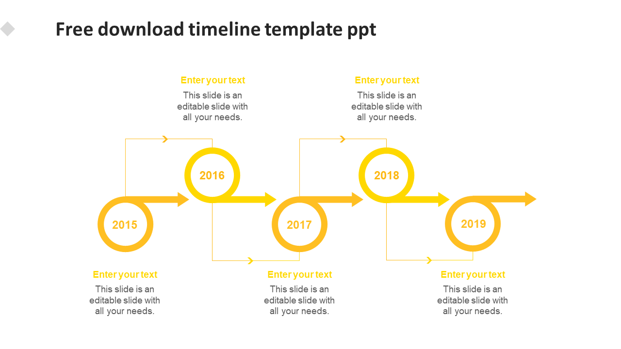 free project timeline template ppt-yellow-5